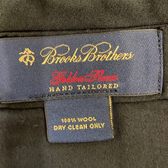 Brooks Brothers Midnight Navy Golden Fleece Pleated Pants - Picture 4 of 7